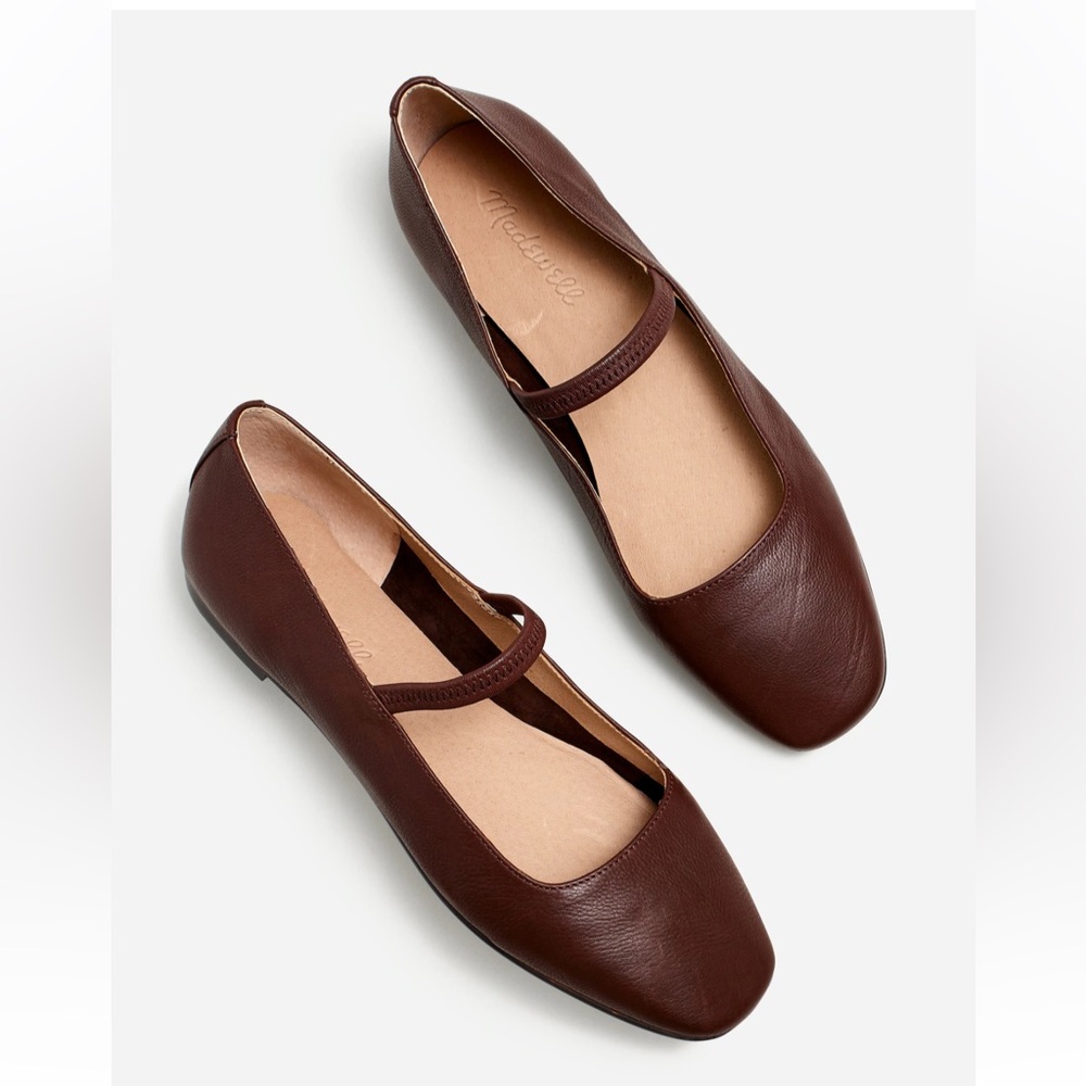 Madewell Greta Ballet Flats in Chocolate Raisin